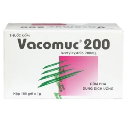 Hình ảnh Thuốc cốm Vacomuc 200 Vacopharm làm thuốc tiêu chất nhầy (200 gói)