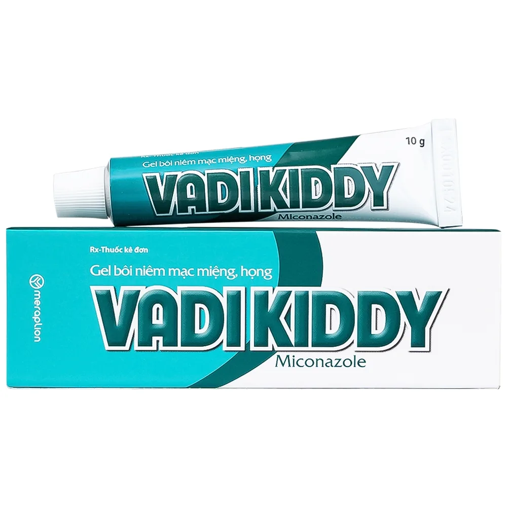 Hình ảnh Gel niêm mạc miệng họng Vadikddy 10g Merap Gel điều trị nấm candida