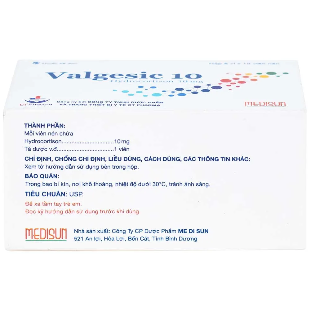 Hình ảnh Thuốc Valgesic 10 CT Pharma liệu pháp thay thế tăng sản lượng thận ở trẻ (6 vỉ x 10 viên)