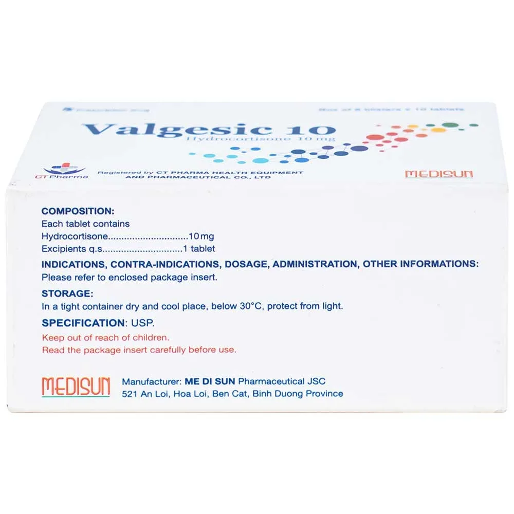 Hình ảnh Thuốc Valgesic 10 CT Pharma liệu pháp thay thế tăng sản lượng thận ở trẻ (6 vỉ x 10 viên)