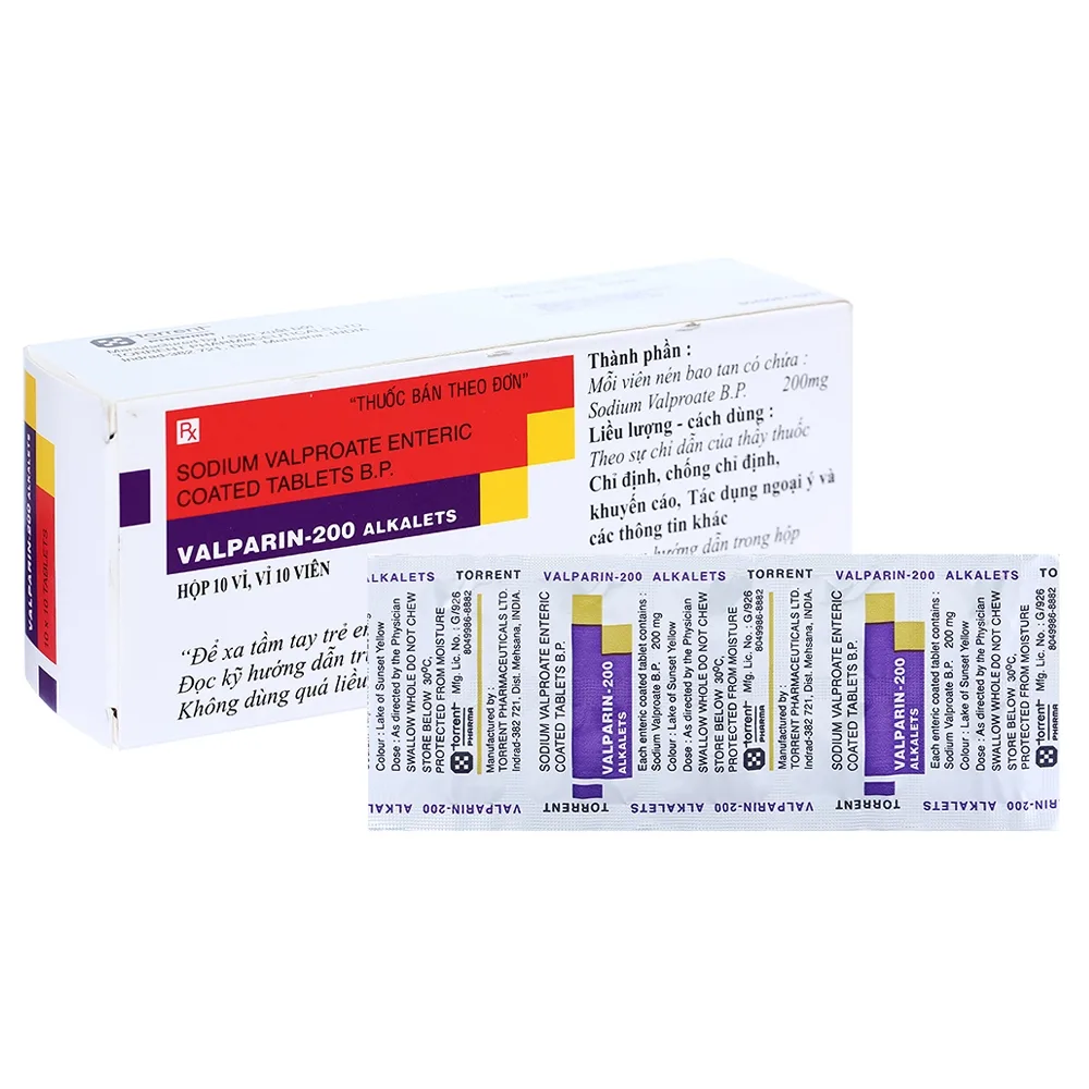 Hình ảnh Thuốc Valparin-200 Torrent dùng trong các loại động kinh (10 vỉ x 10 viên)
