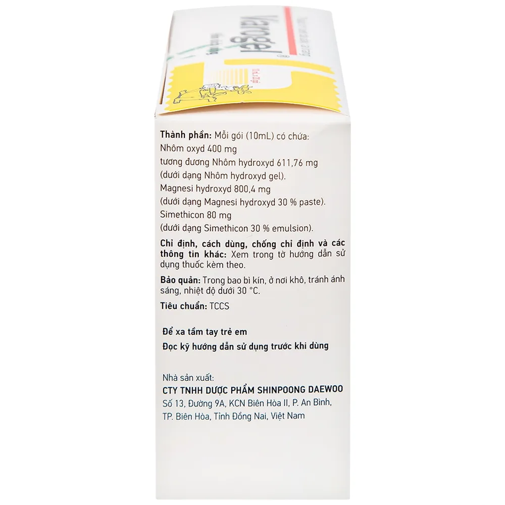 Hình ảnh Hỗn dịch uống Varogel Shinpoong Deawoo điều trị viêm loét dạ dày, tá tràng (20 gói x 10ml)