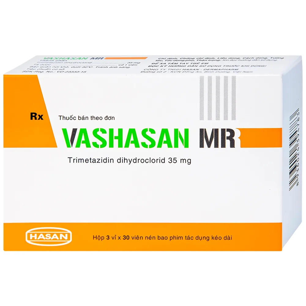 Hình ảnh Thuốc Vashasan MR 35 Hasan điều trị đau thắt ngực (3 vỉ x 30 viên)