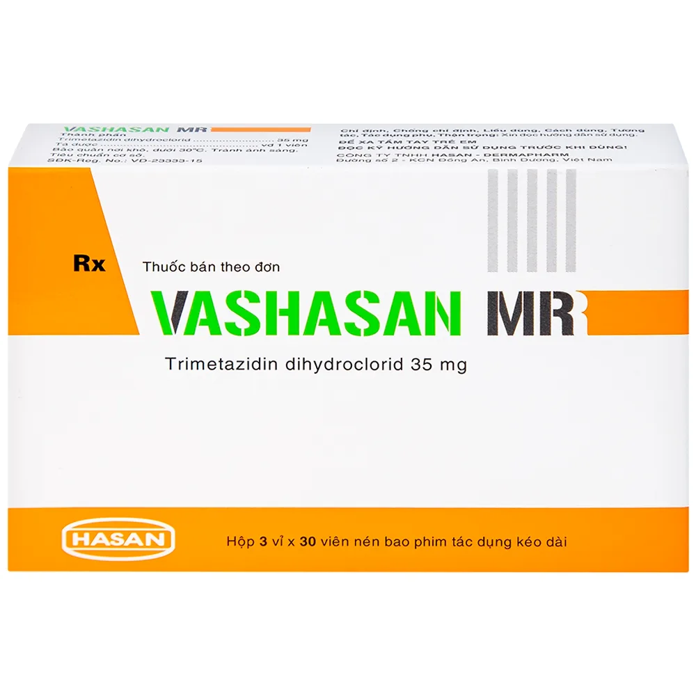 Hình ảnh Thuốc Vashasan MR 35 Hasan điều trị đau thắt ngực (3 vỉ x 30 viên)