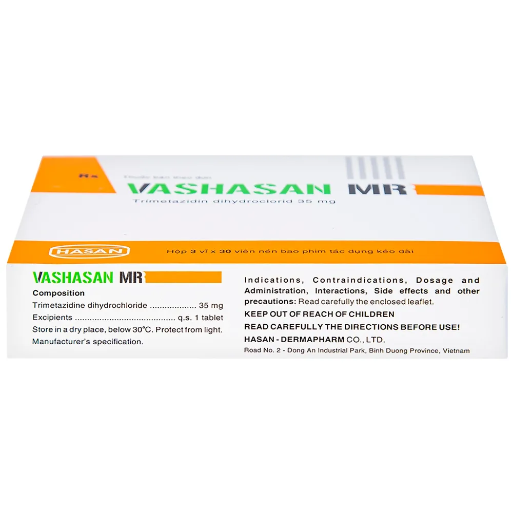 Hình ảnh Thuốc Vashasan MR 35 Hasan điều trị đau thắt ngực (3 vỉ x 30 viên)