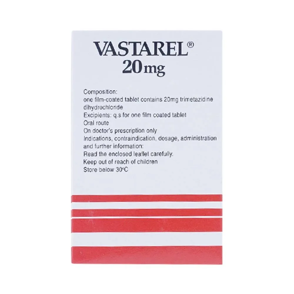 Hình ảnh Thuốc Vastarel 20mg Servier điều trị đau thắt ngực (60 viên)