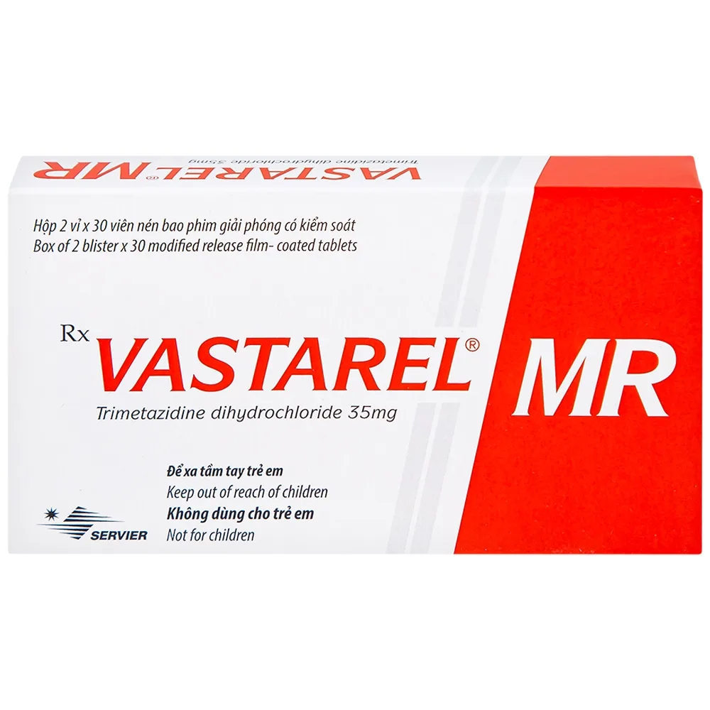 Hình ảnh Thuốc Vastarel MR Servier điều trị đau thắt ngực (2 vỉ x 30 viên)