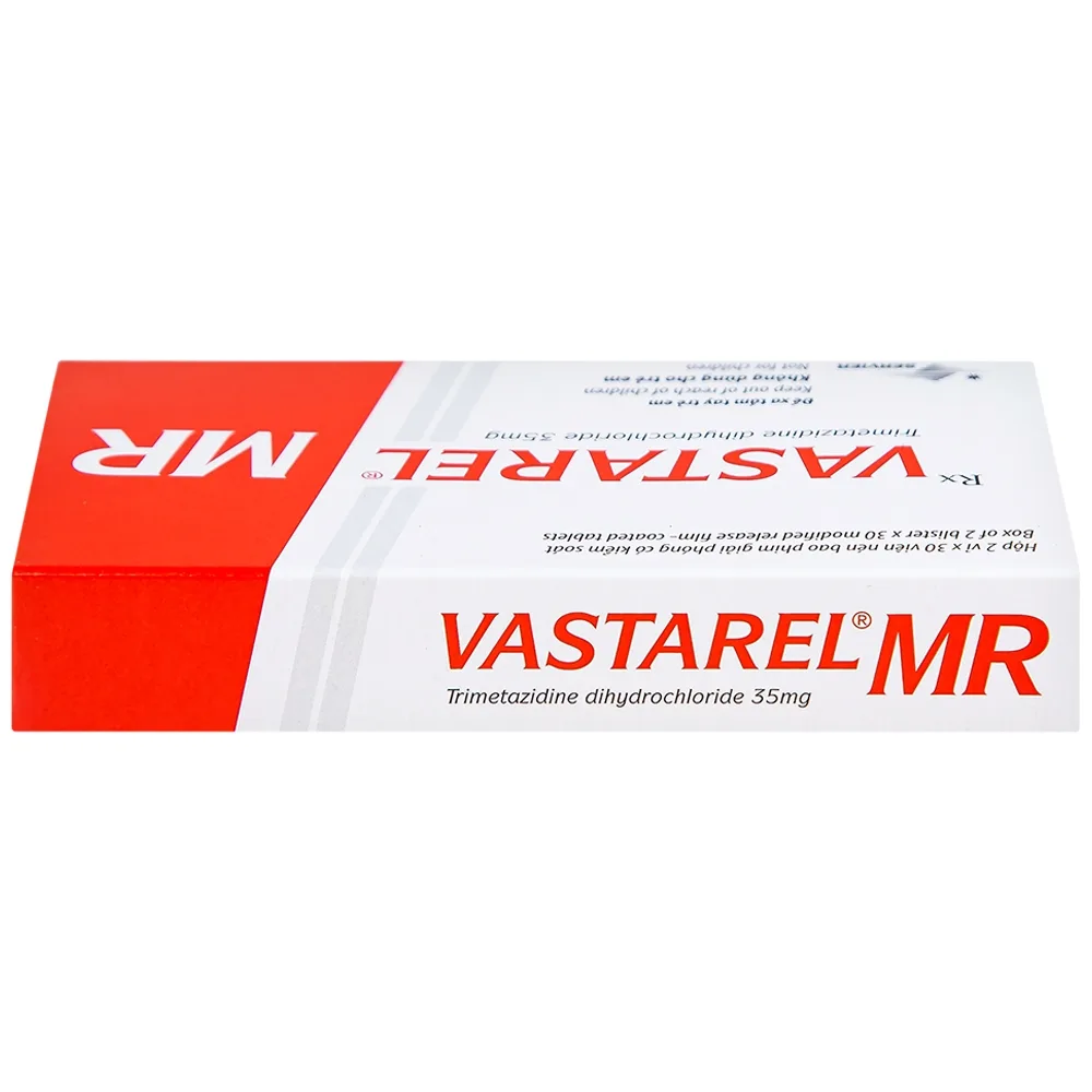 Hình ảnh Thuốc Vastarel MR Servier điều trị đau thắt ngực (2 vỉ x 30 viên)