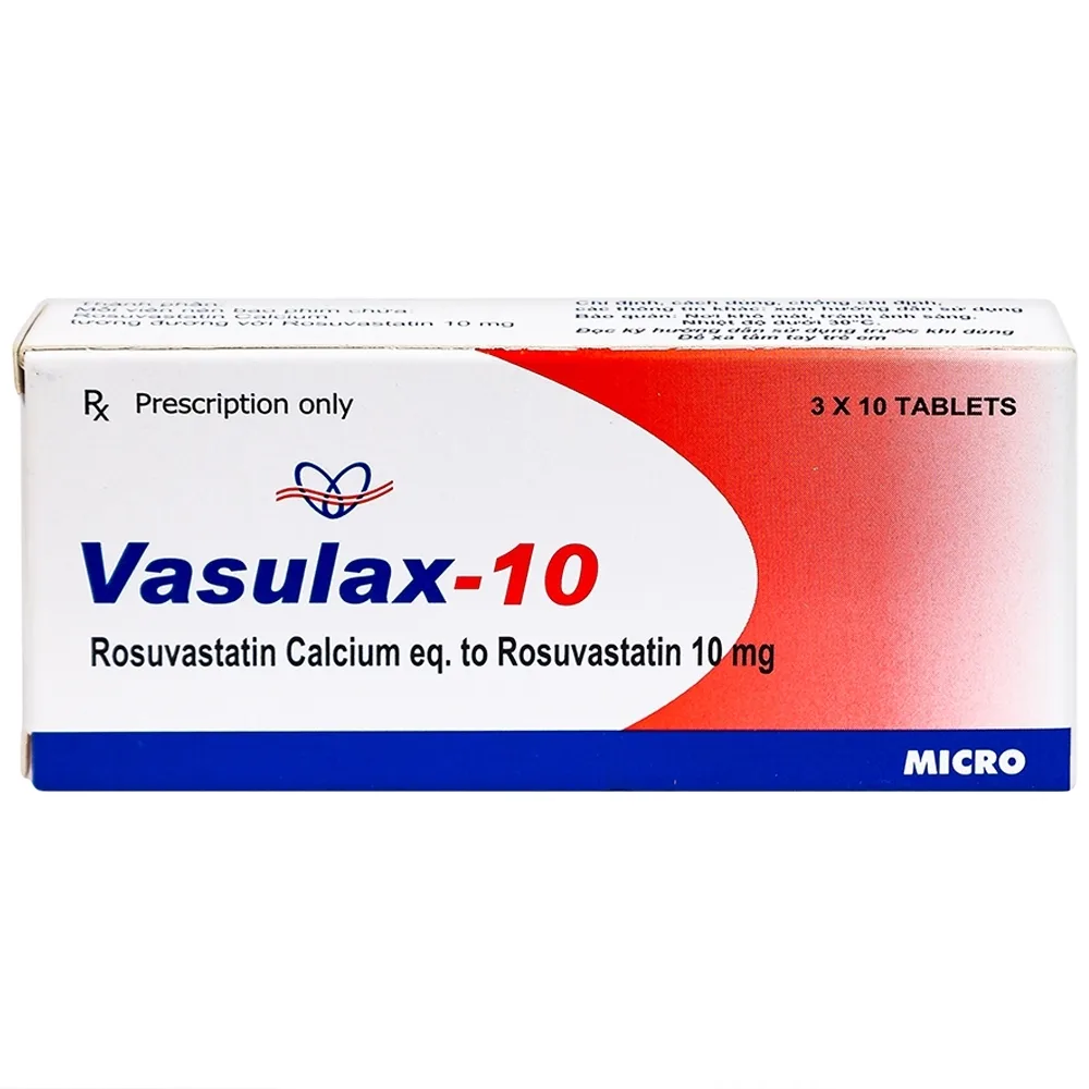 Hình ảnh Thuốc Vasulax-10 Micro điều trị rối loạn lipid máu (3 vỉ x 10 viên)