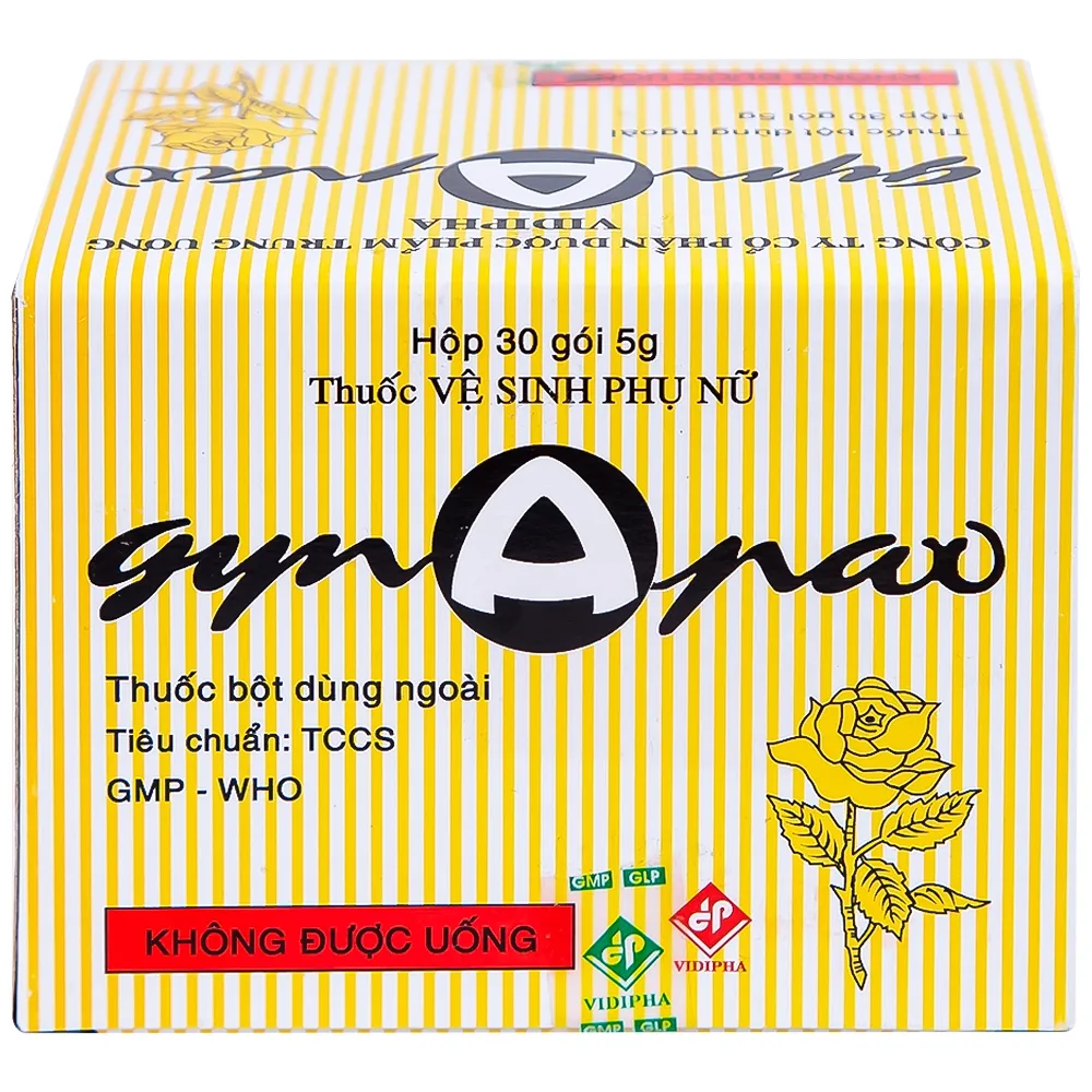 Hình ảnh Thuốc vệ sinh phụ nữ Gynapax Vidipha hỗ trợ vệ sinh và tẩy trùng niêm mạc phụ khoa (30 gói x 5g)