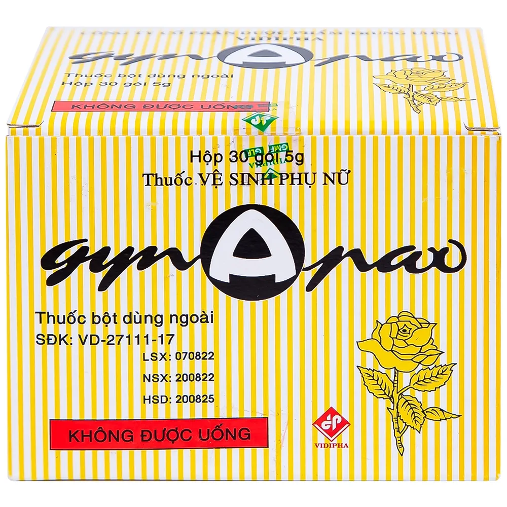 Hình ảnh Thuốc vệ sinh phụ nữ Gynapax Vidipha hỗ trợ vệ sinh và tẩy trùng niêm mạc phụ khoa (30 gói x 5g)