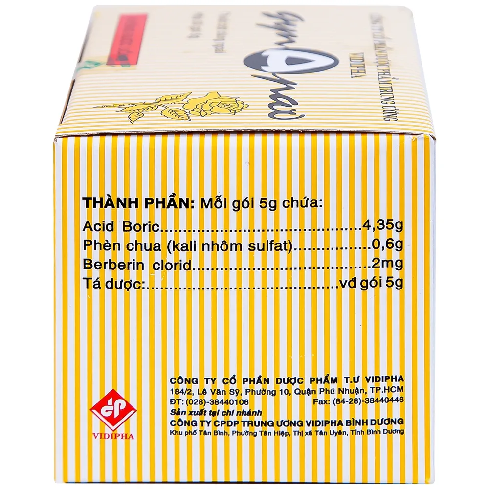 Hình ảnh Thuốc vệ sinh phụ nữ Gynapax Vidipha hỗ trợ vệ sinh và tẩy trùng niêm mạc phụ khoa (30 gói x 5g)