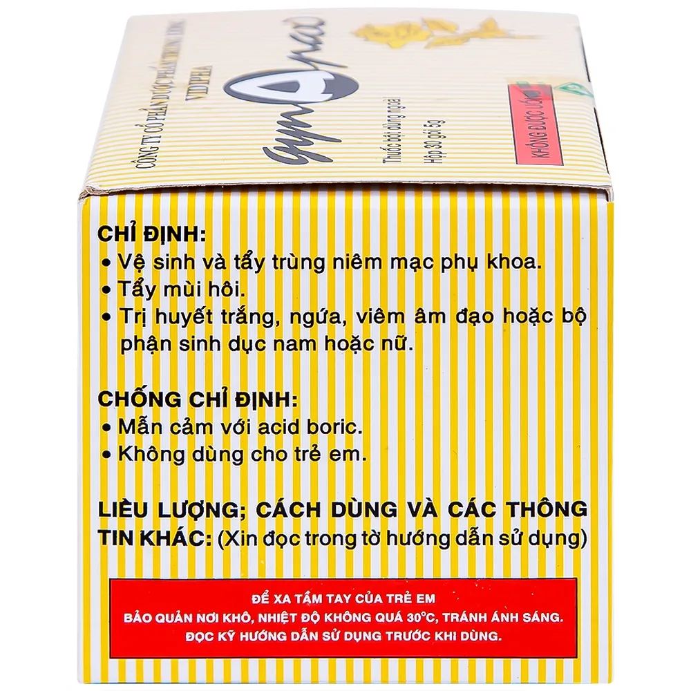 Hình ảnh Thuốc vệ sinh phụ nữ Gynapax Vidipha hỗ trợ vệ sinh và tẩy trùng niêm mạc phụ khoa (30 gói x 5g)