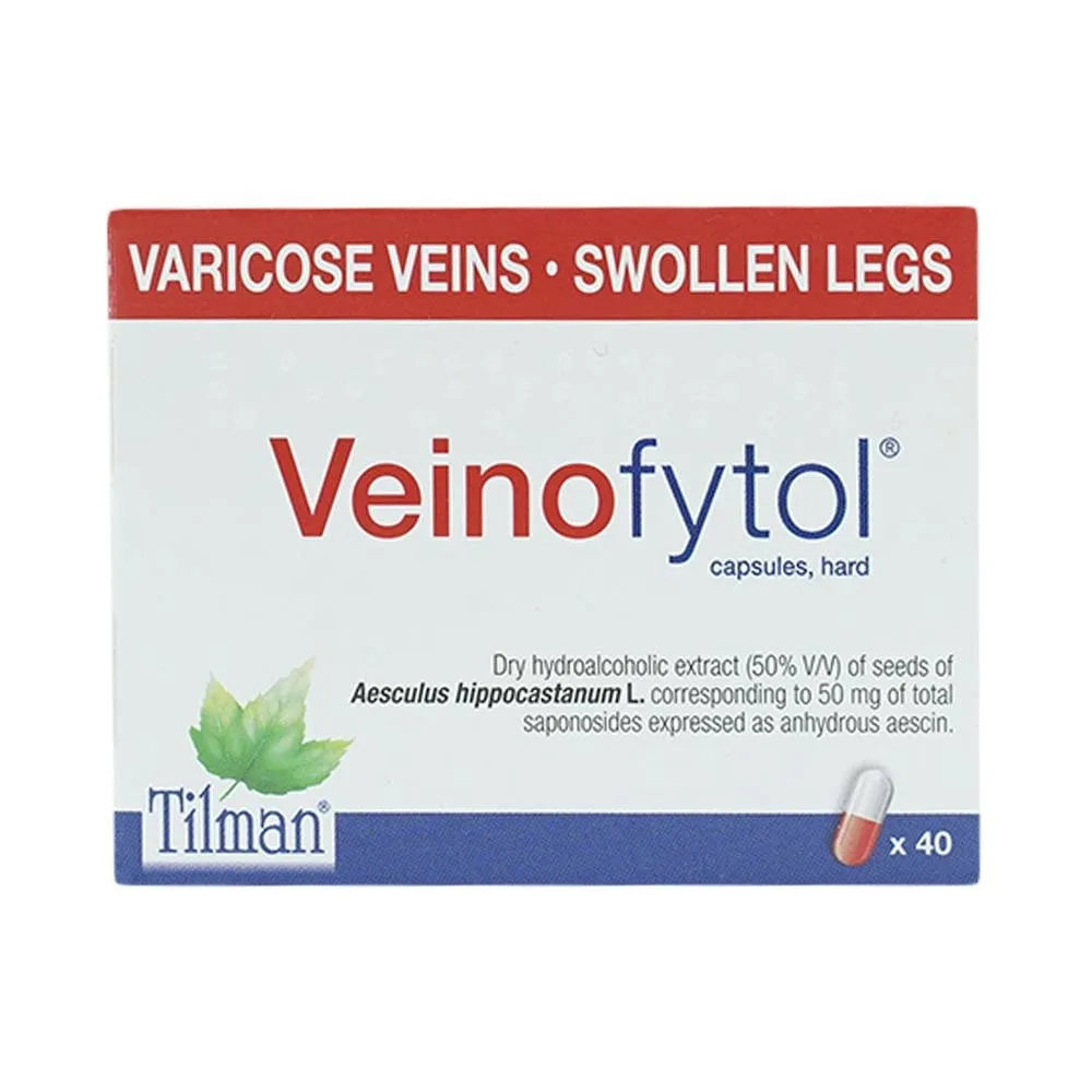 Hình ảnh Thuốc Veinofytol Tilman điều trị suy tĩnh mạch mãn tính nhẹ (4 vỉ x 10 viên)