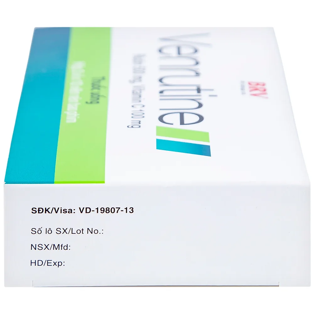 Hình ảnh Thuốc Venrutine 500mg/100mg BRV điều trị bệnh trĩ, các chứng xuất huyết dưới da (3 vỉ x 10 viên)