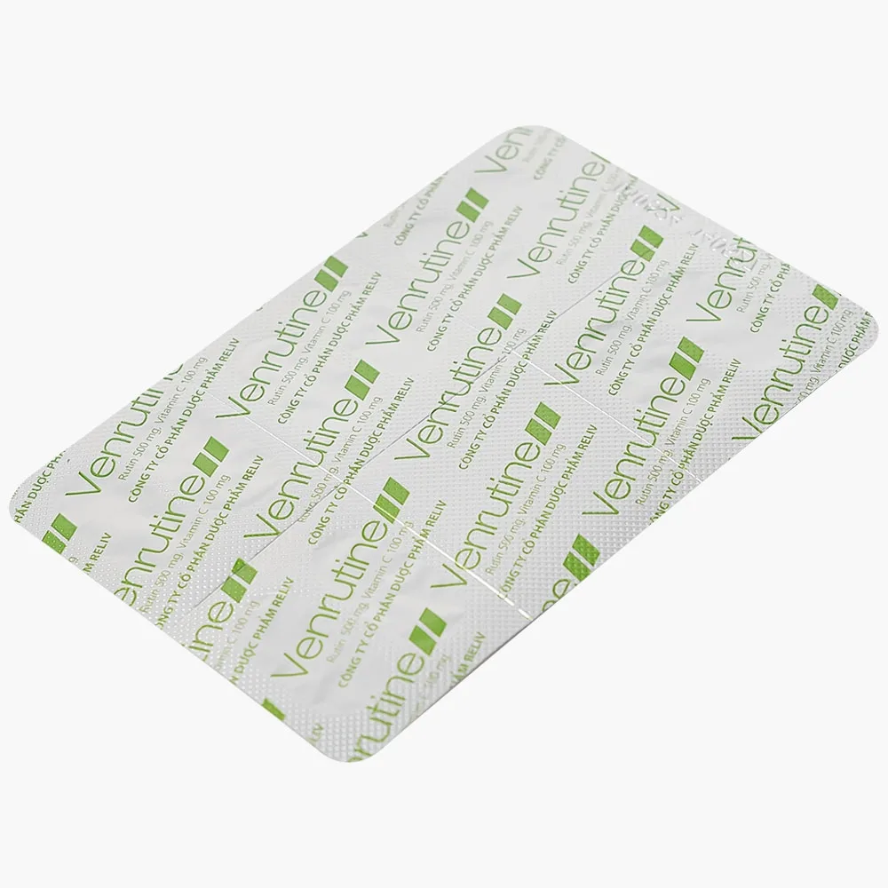 Hình ảnh Thuốc Venrutine Reliv điều trị bệnh trĩ, các chứng xuất huyết dưới da, vết bầm máu (3 vỉ x 10 viên)