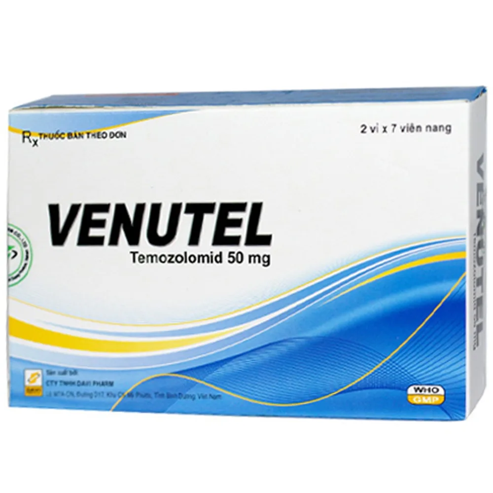 Hình ảnh Thuốc Venutel 50mg Davipharm điều trị cho bệnh nhân ung thư, u ác tính (2 vỉ x 7 viên)