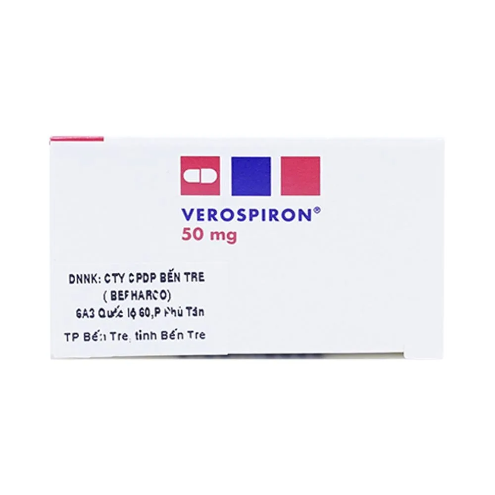 Hình ảnh Thuốc Verospiron 50mg Gedeon điều trị tăng huyết áp (3 vỉ x 10 viên)