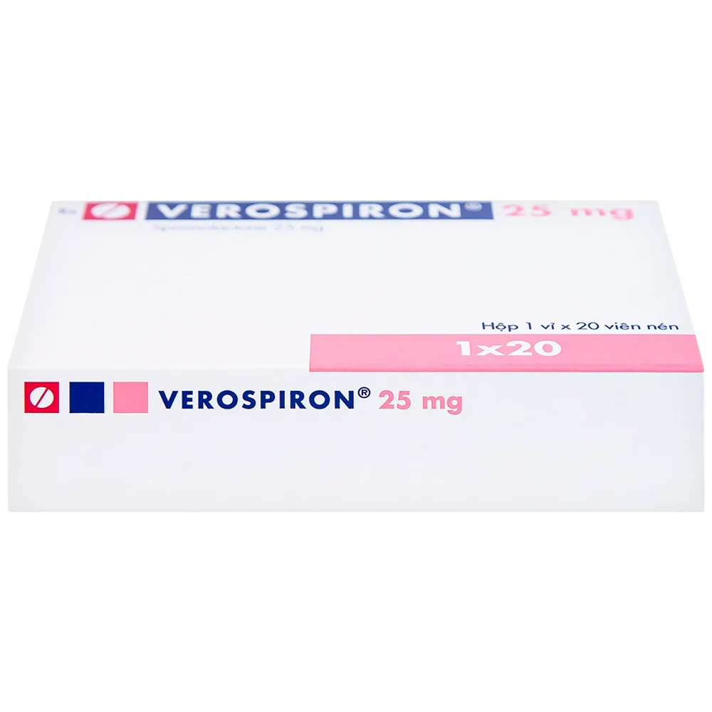 Hình ảnh Thuốc Verospiron 25mg Gedeon điều trị ngắn hạn phẫu thuật (1 vỉ x 20 viên)