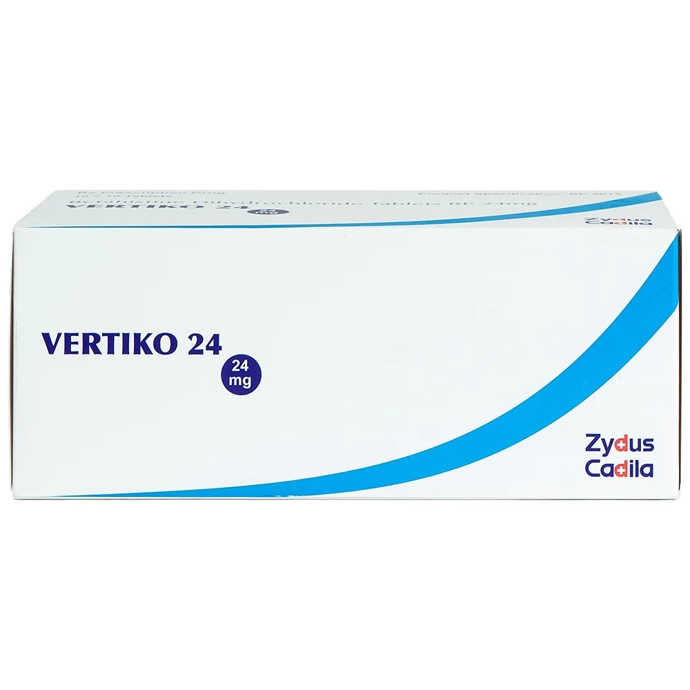 Hình ảnh Thuốc Vertiko 24 Cadila điều trị chóng mặt, suy giảm thính giác (10 vỉ x 10 viên)