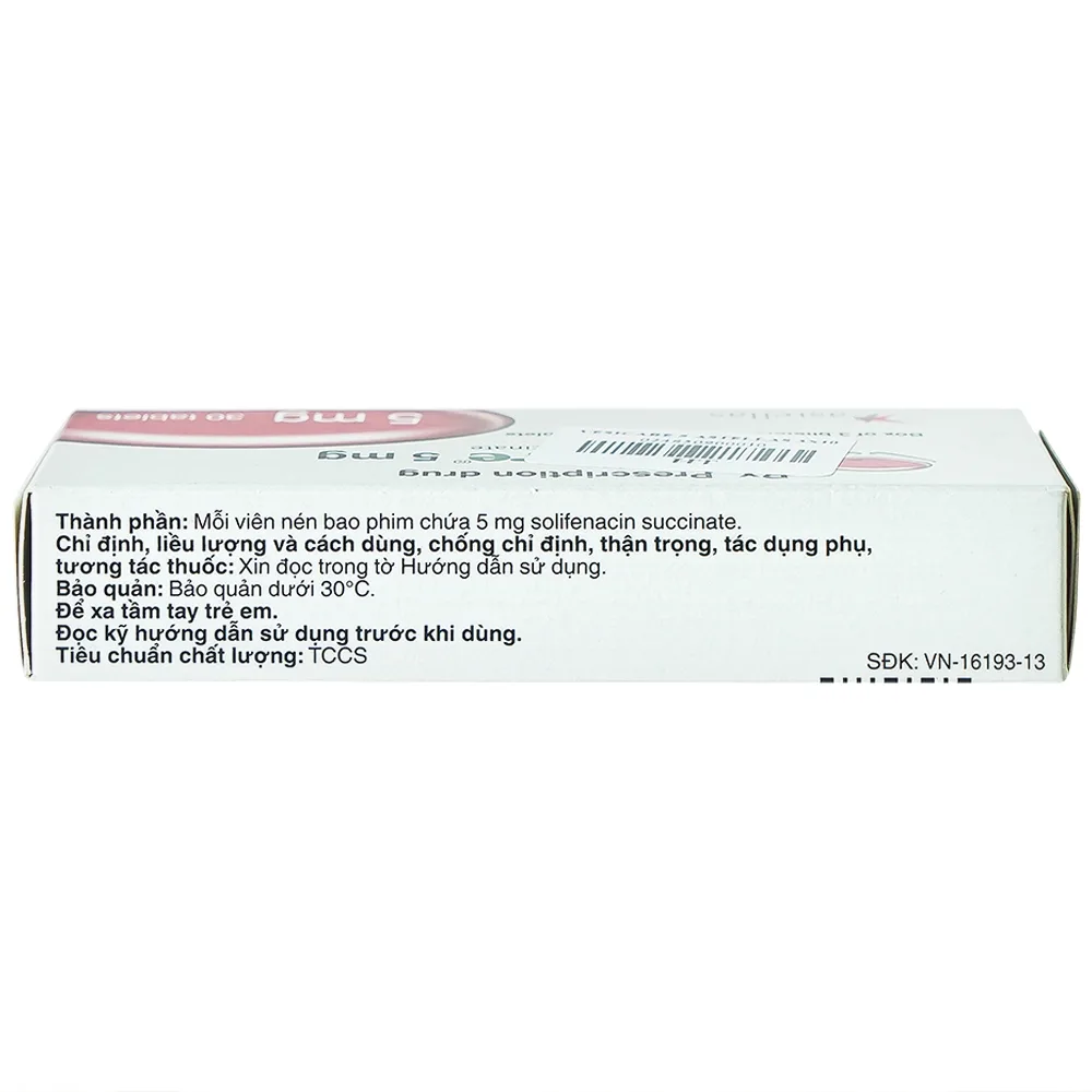 Hình ảnh Thuốc Vesicare 5mg Astellas điều trị triệu chứng tiểu không tự chủ (3 vỉ x 10 viên)