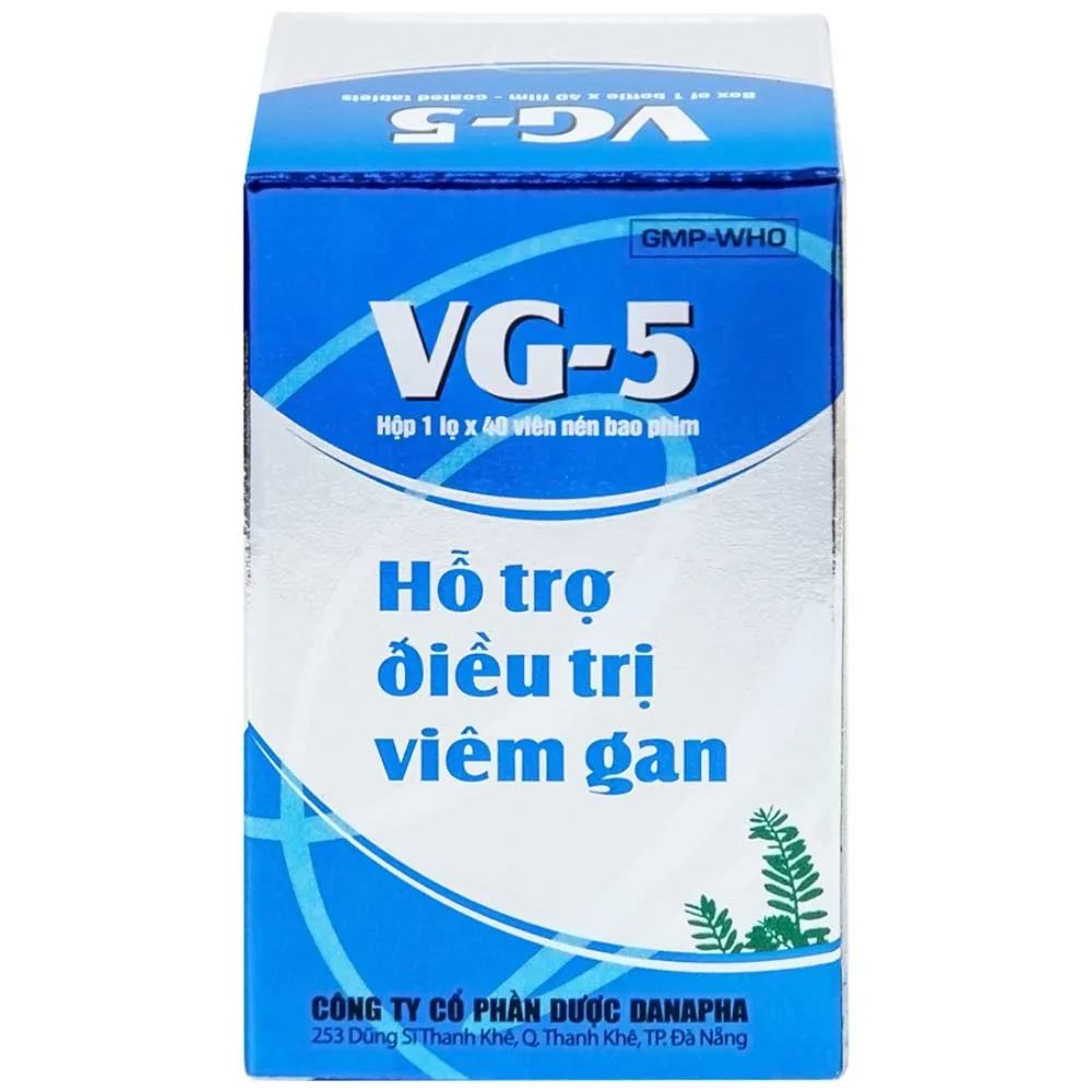 Hình ảnh Thuốc VG-5 Danapha điều trị hạ men gan, viêm gan (40 viên) 