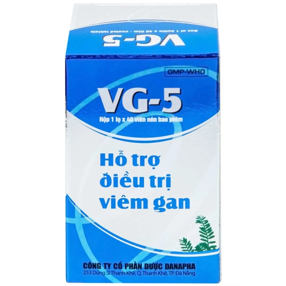 Hình ảnh Thuốc VG-5 Danapha điều trị hạ men gan, viêm gan (40 viên) 