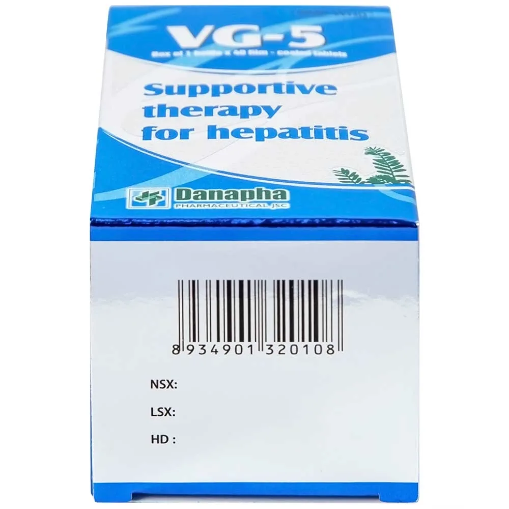 Hình ảnh Thuốc VG-5 Danapha điều trị hạ men gan, viêm gan (40 viên) 
