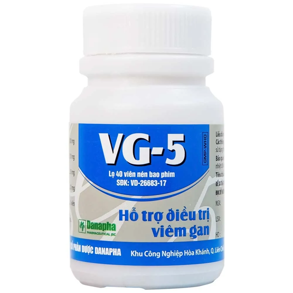 Hình ảnh Thuốc VG-5 Danapha điều trị hạ men gan, viêm gan (40 viên) 