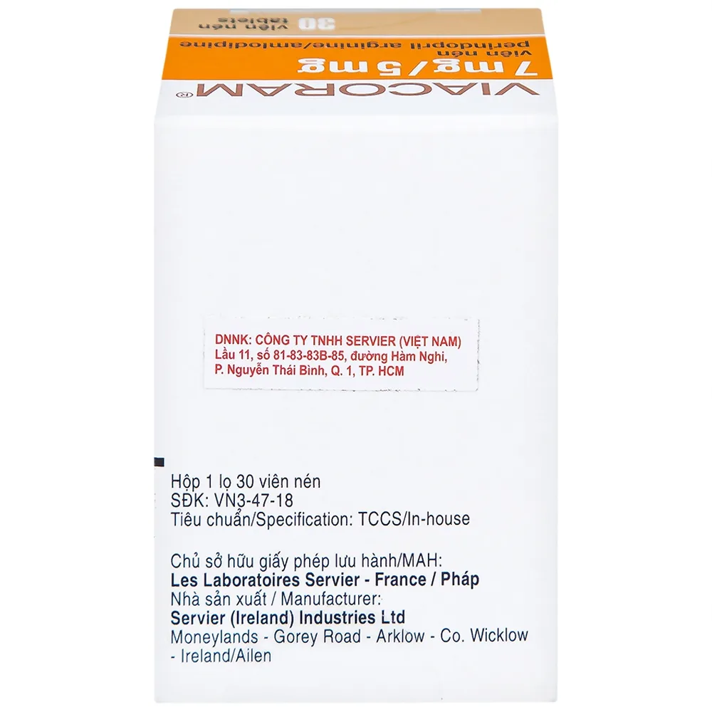 Hình ảnh Thuốc Viacoram 7mg/5mg Servier điều trị tăng huyết áp vô căn (30 viên)