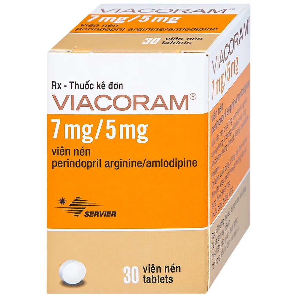 Hình ảnh Thuốc Viacoram 7mg/5mg Servier điều trị tăng huyết áp vô căn (30 viên)