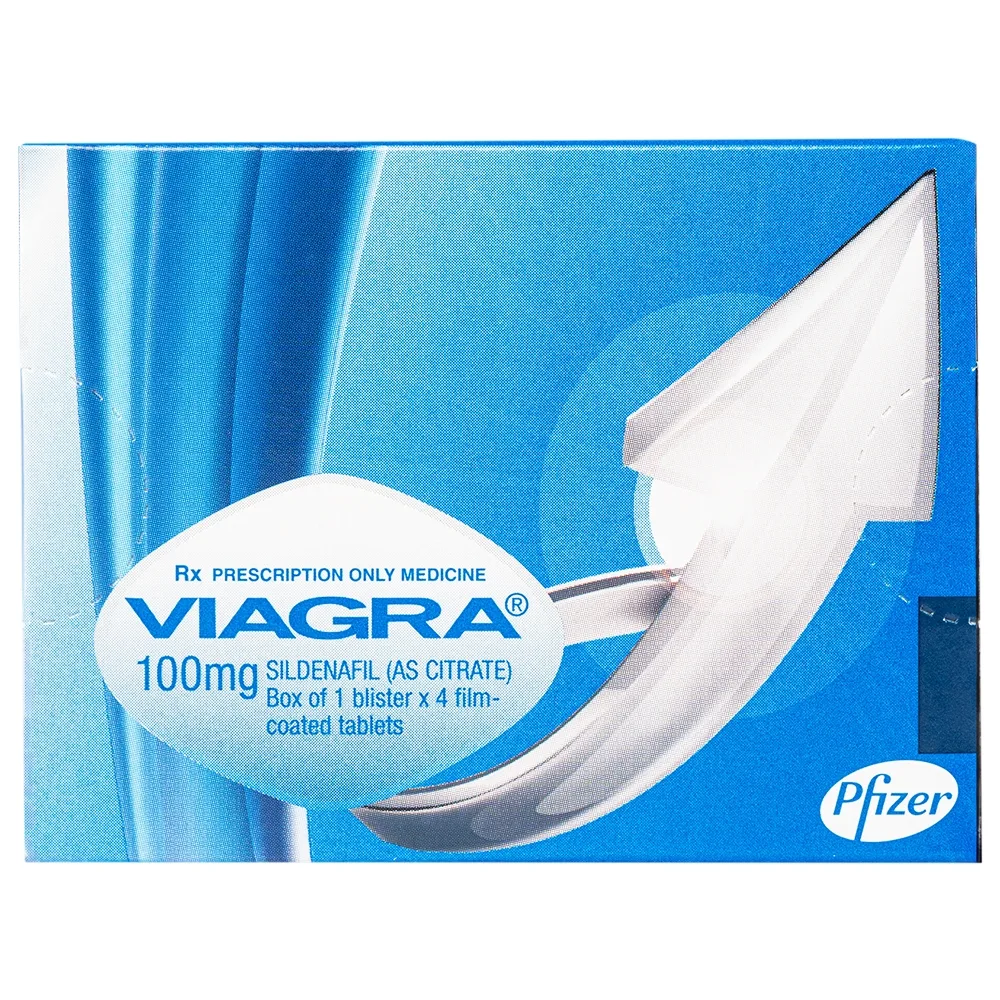 Hình ảnh Thuốc Viagra 100mg Viatris điều trị rối loạn cương dương (1 vỉ x 4 viên)