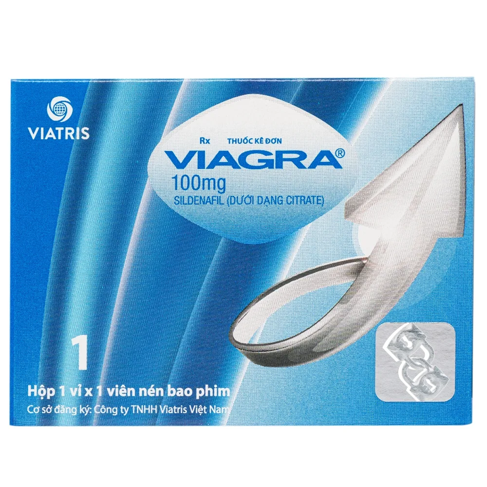 Hình ảnh Thuốc Viagra 100mg Viatris điều trị rối loạn cương dương (1 vỉ x 1 viên)