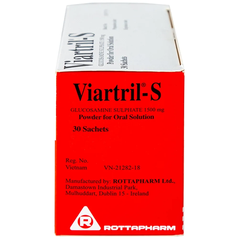 Hình ảnh Bột pha uống Viartril-S 1500mg Rottapharm giảm triệu chứng thoái hóa khớp nhẹ và trung bình (30 gói)
