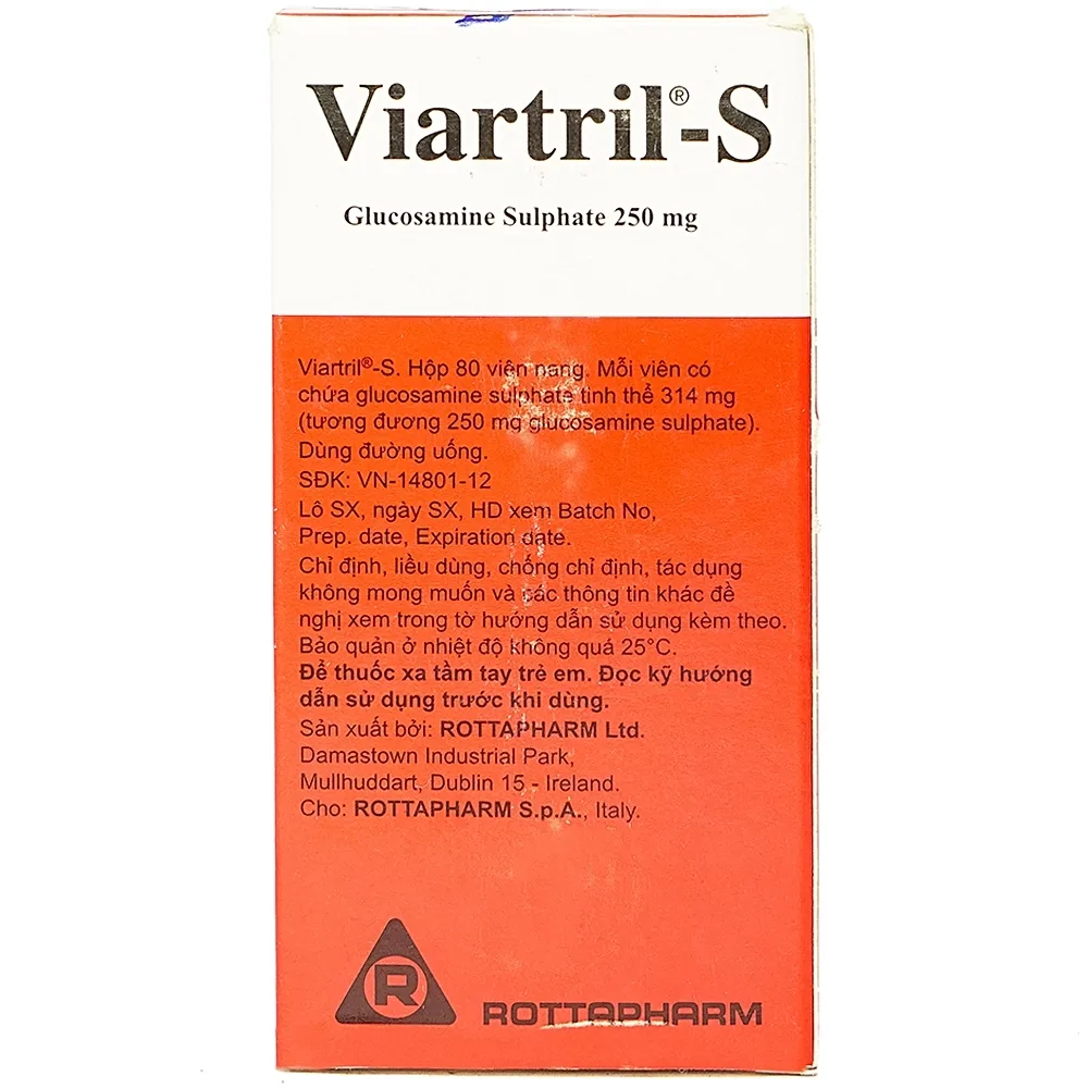 Hình ảnh Thuốc Viartril-S 250mg Rottapharm giảm triệu chứng thoái hóa khớp (80 viên)
