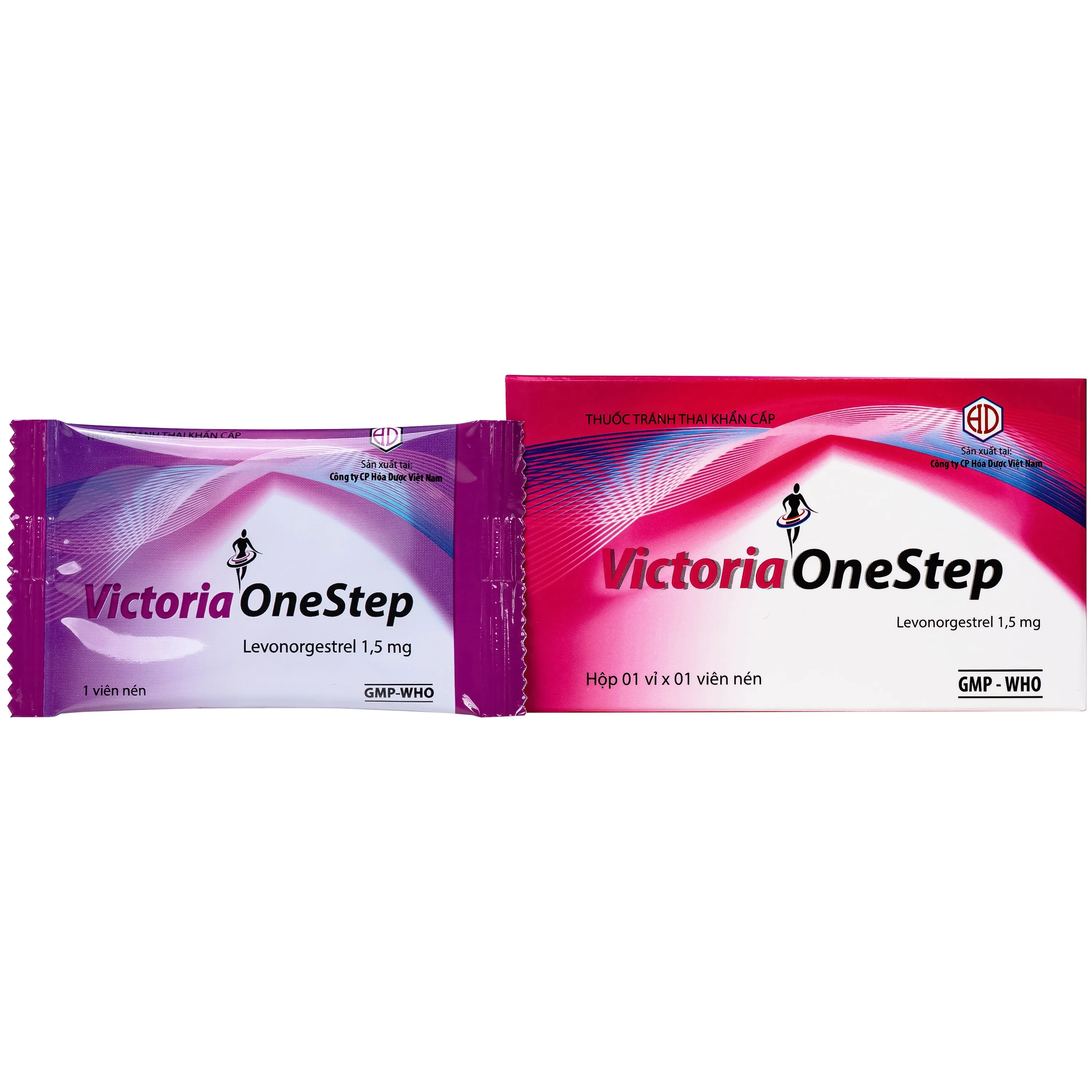 Hình ảnh Thuốc Victoria 1,5mg Hóa Dược dùng để tránh thai khẩn cấp, dùng trong vòng 72 giờ sau giao hợp (1 vỉ x 1 viên)