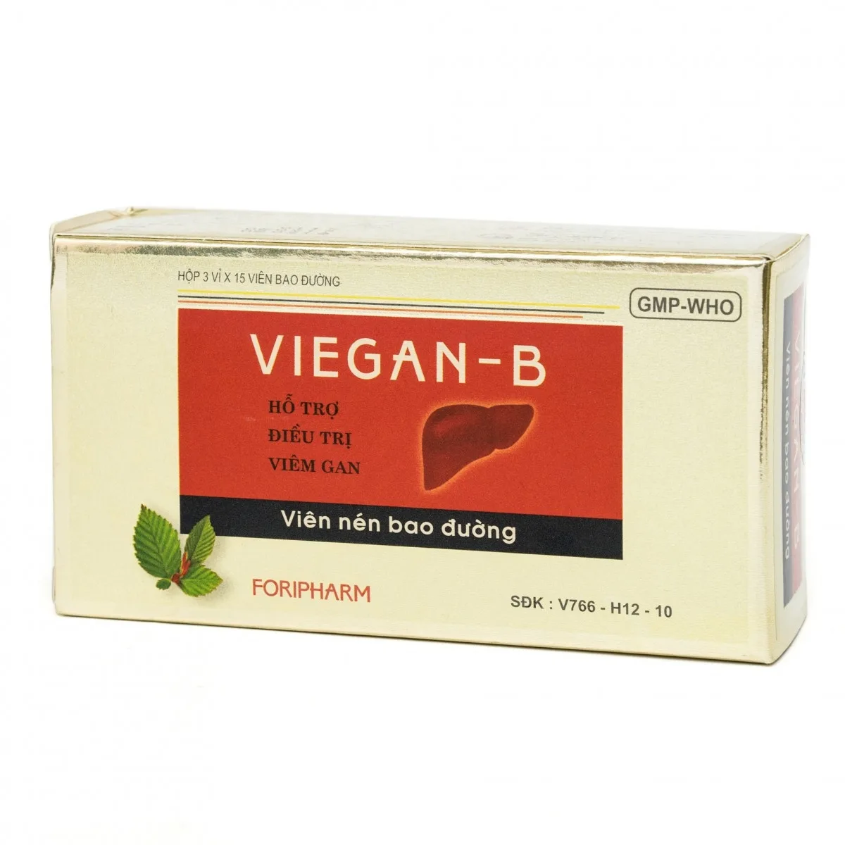 Hình ảnh Thuốc Viegan-B Foripharm điều trị hạ men gan, viêm gan (3 vỉ x 15 viên) 