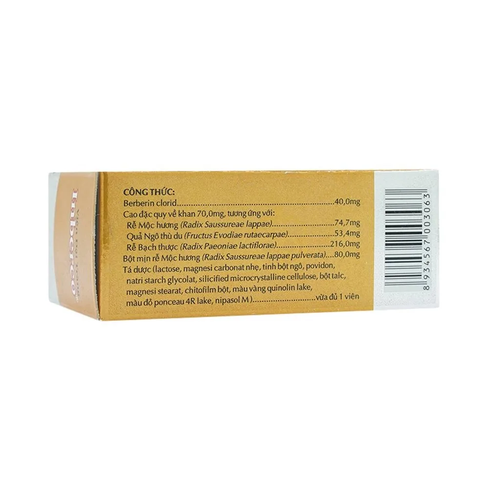 Hình ảnh Viên đại tràng Inberco OPC điều trị tiêu chảy, viêm đại tràng, lỵ amib, lỵ trực khuẩn (5 vỉ x 10 viên)