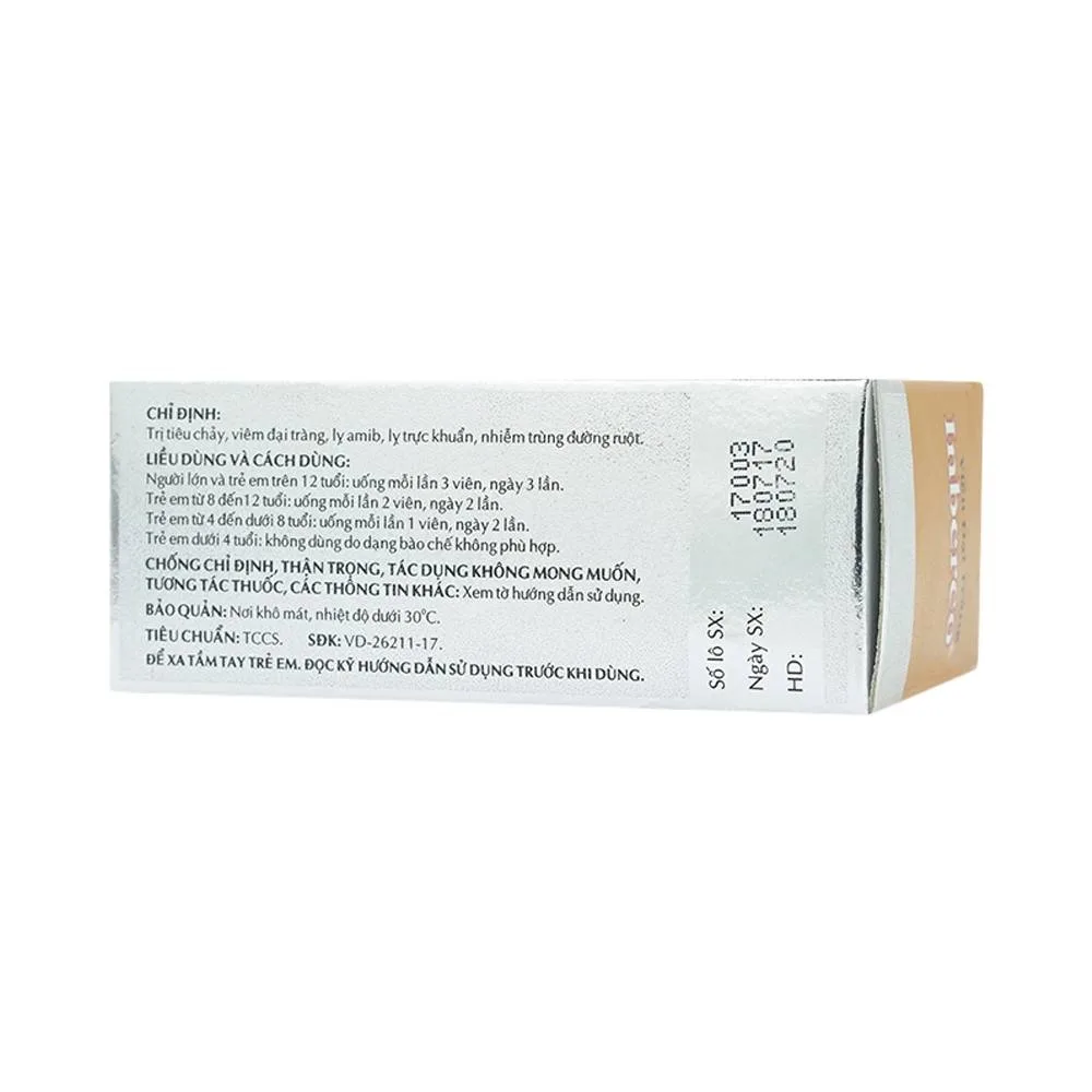 Hình ảnh Viên đại tràng Inberco OPC điều trị tiêu chảy, viêm đại tràng, lỵ amib, lỵ trực khuẩn (5 vỉ x 10 viên)