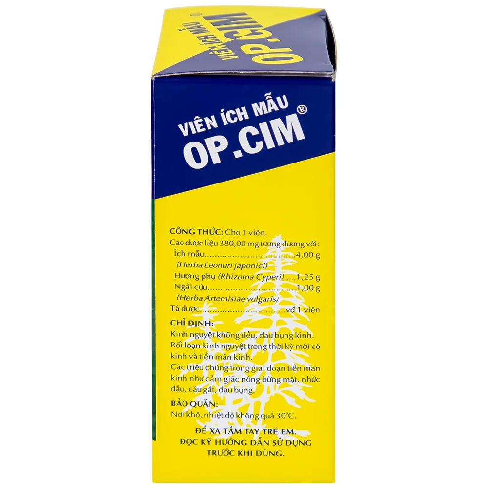 Hình ảnh Viên Ích Mẫu OP.CIM OPC hỗ trợ điều trị rối loạn kinh nguyệt (5 vỉ x 10 viên)