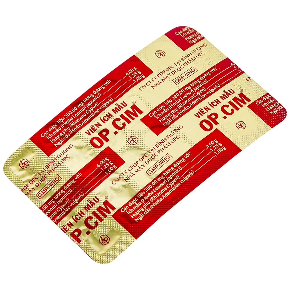 Hình ảnh Viên Ích Mẫu OP.CIM OPC hỗ trợ điều trị rối loạn kinh nguyệt (5 vỉ x 10 viên)