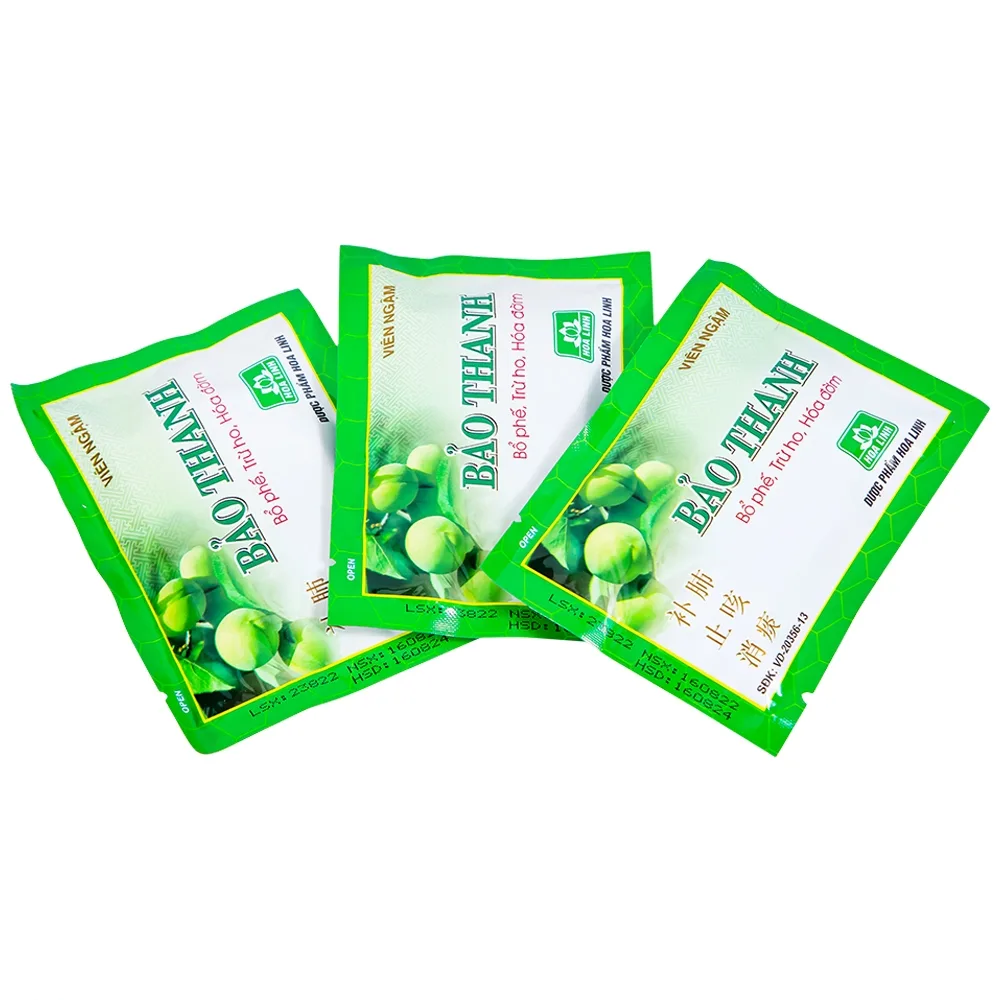 Hình ảnh Viên ngậm Bảo Thanh Hoa Linh bổ phế, trừ ho, hoá đờm (20 vỉ x 5 viên)