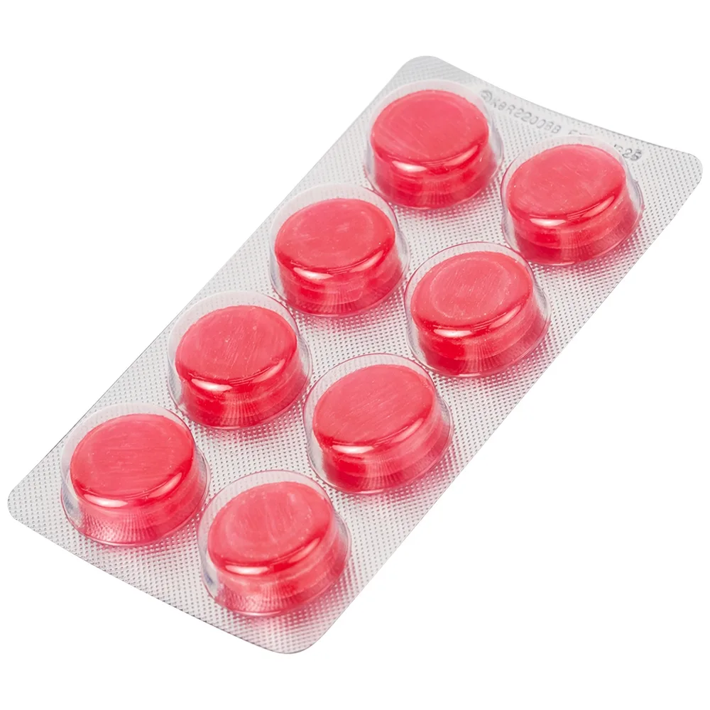 Hình ảnh Viên ngậm kháng viêm Difflam vị quả mâm xôi Unique Pharma hỗ trợ điều trị viêm amidan, đau họng (1 vỉ x 8 viên)