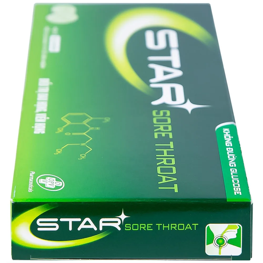 Hình ảnh Viên ngậm Star Sore Throat OPV không đường điều trị đau họng, viêm họng (2 vỉ x 12 viên)