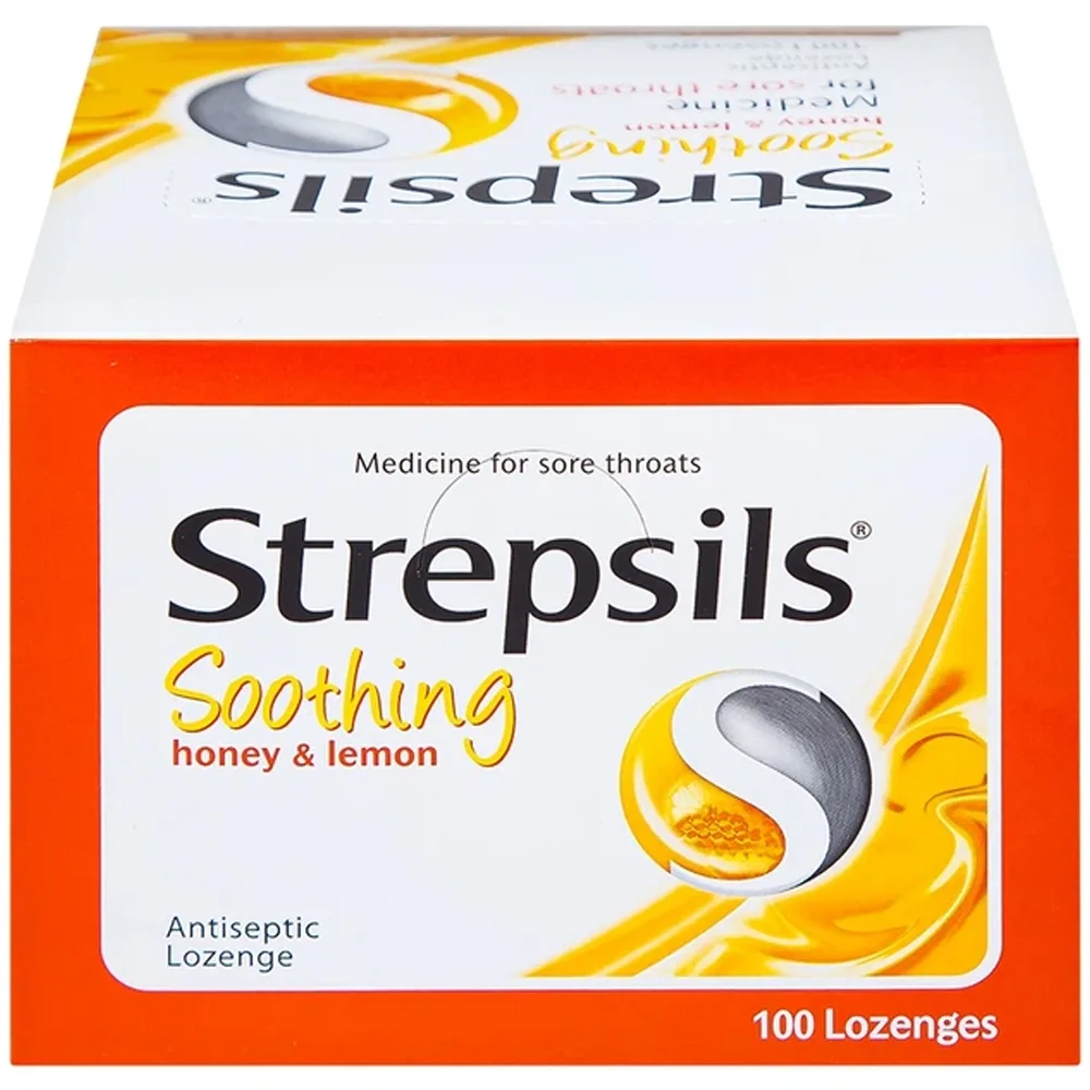 Hình ảnh Viên ngậm Strepsils Soothing mật ong & chanh giảm đau họng (50 gói x 2 viên)