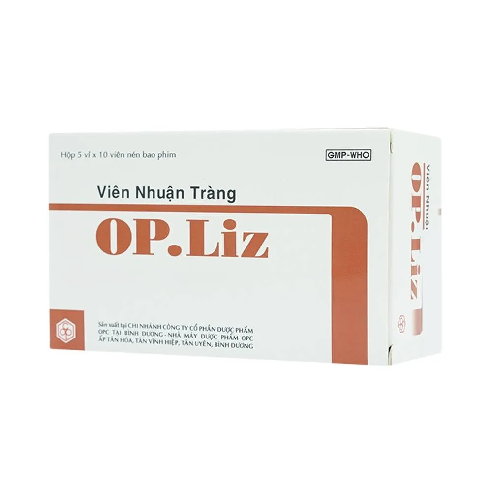 Hình ảnh Viên nhuận tràng OP.Liz OPC nhuận tràng, điều trị táo bón (5 vỉ x 10 viên)