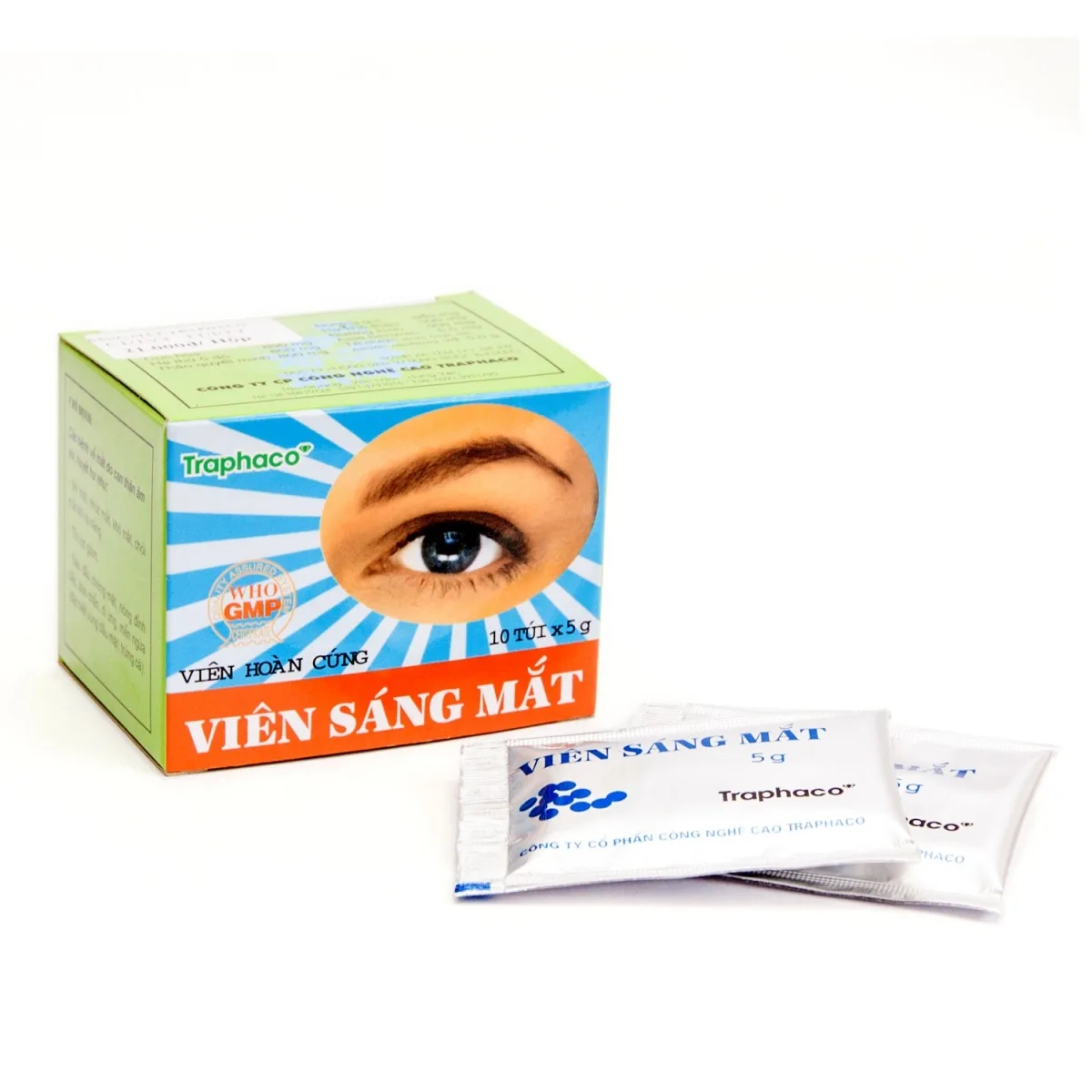 Hình ảnh Viên Sáng Mắt Traphaco điều trị mờ mắt, nhức mắt, khô mắt (10 gói x 5g) 