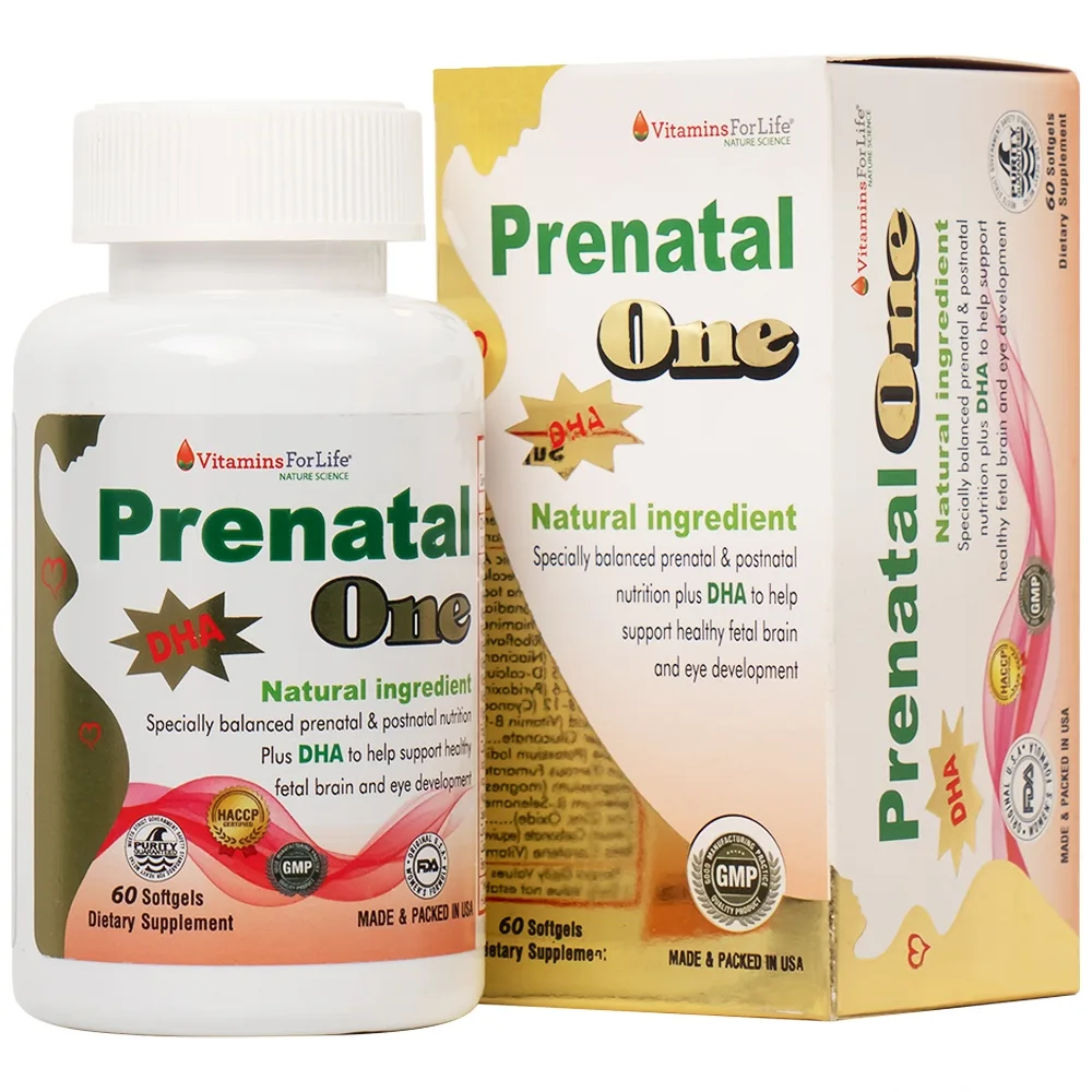 Hình ảnh Thực phẩm bảo vệ sức khỏe Prenatal One Vitamins For Life cung cấp DHA, vitamin và khoáng chất