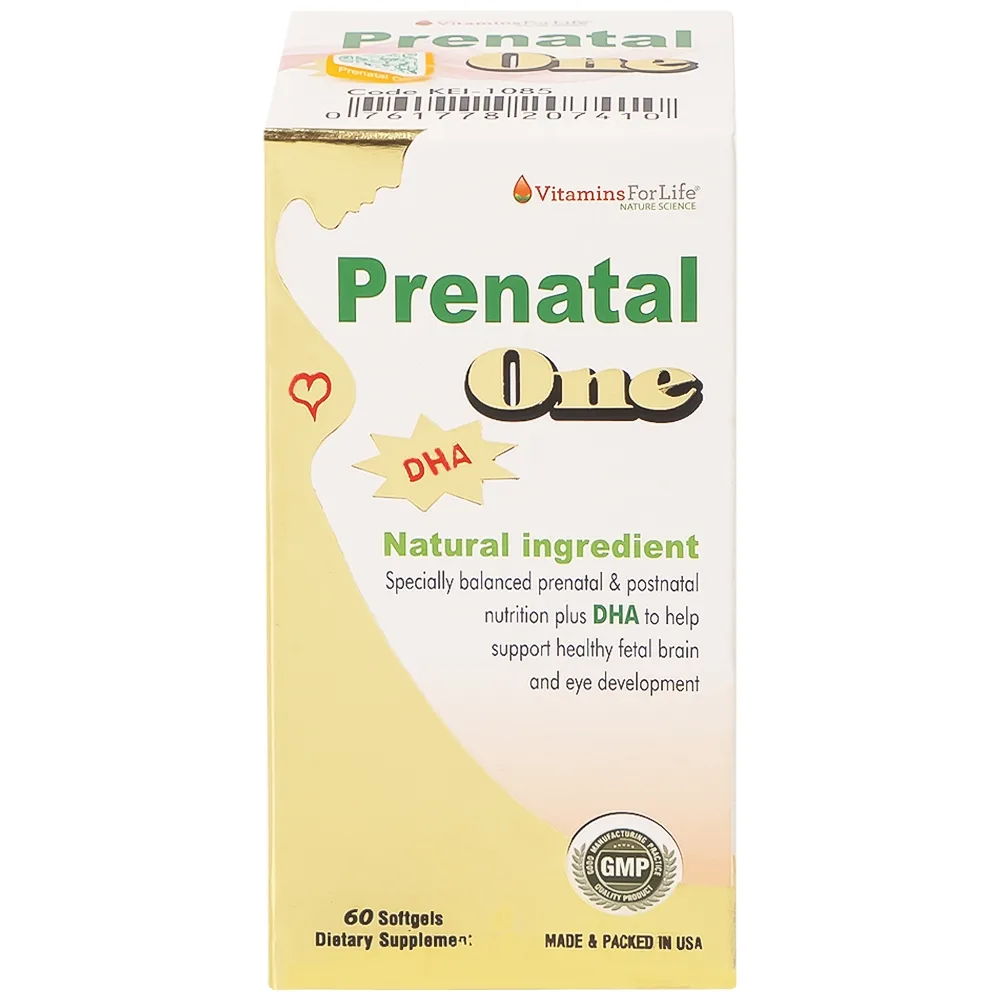 Hình ảnh Thực phẩm bảo vệ sức khỏe Prenatal One Vitamins For Life cung cấp DHA, vitamin và khoáng chất 