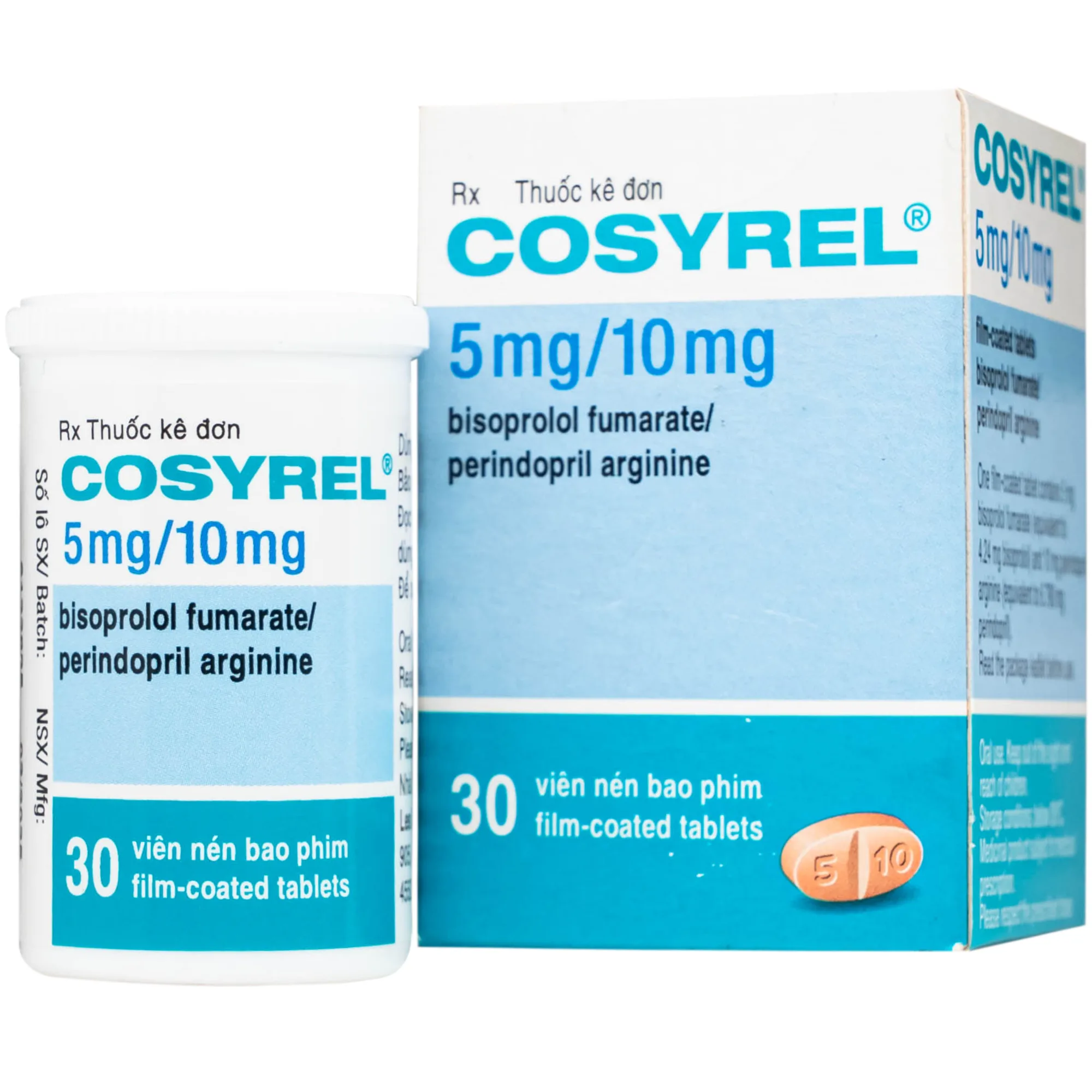 Hình ảnh Thuốc Cosyrel 5mg/10mg điều trị tăng huyết áp (hộp 30 viên)